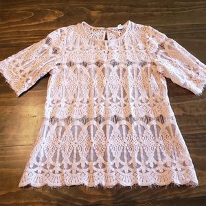 Gorgeous lace blush top